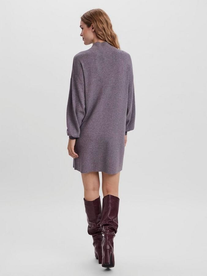 Vero Moda Gebreide jurk VMNANCY LS FUNNELNECK DRESS GA NOOS