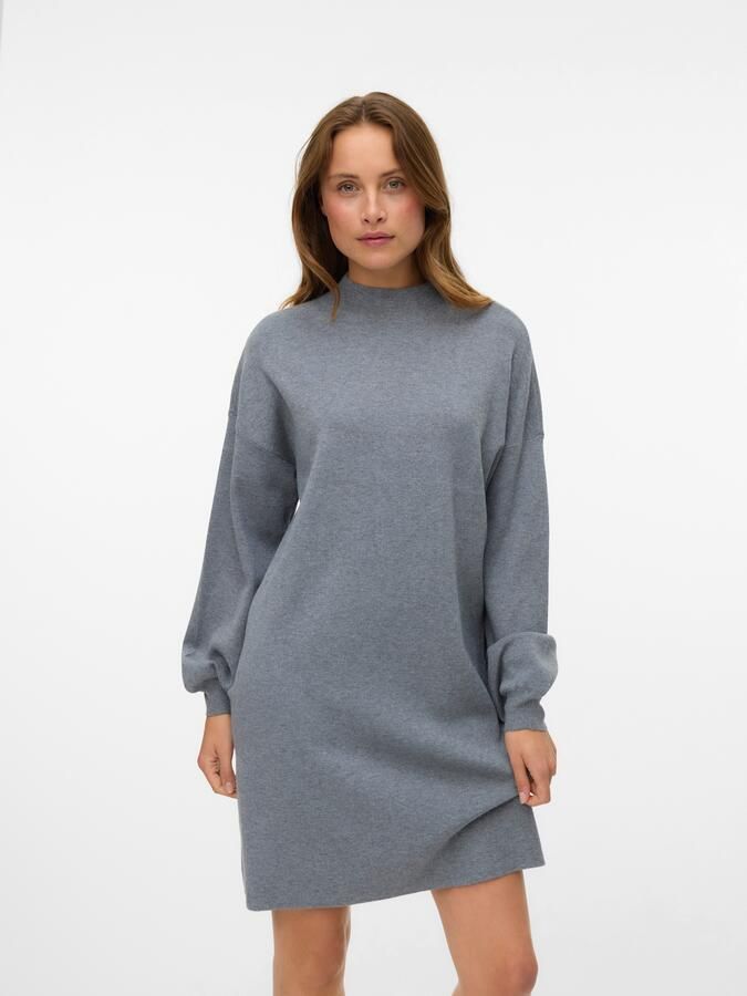 Vero Moda Gebreide jurk VMNANCY LS FUNNELNECK DRESS GA NOOS - Foto 5