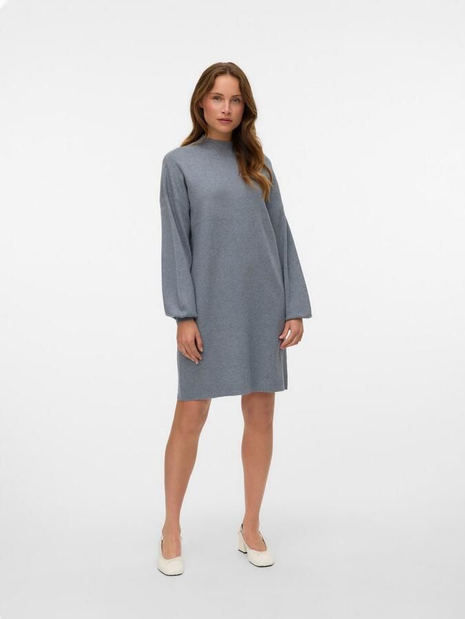 Vero Moda Gebreide jurk VMNANCY LS FUNNELNECK DRESS GA NOOS - Foto 2