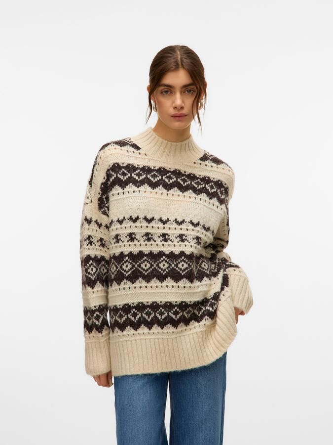 Vero Moda Gebreide trui VMAMPLE LS HIGH NECK PULLOVER BOO - Foto 6