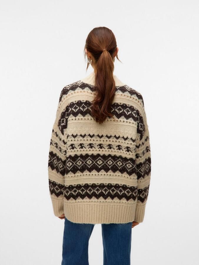 Vero Moda Gebreide trui VMAMPLE LS HIGH NECK PULLOVER BOO - Foto 3
