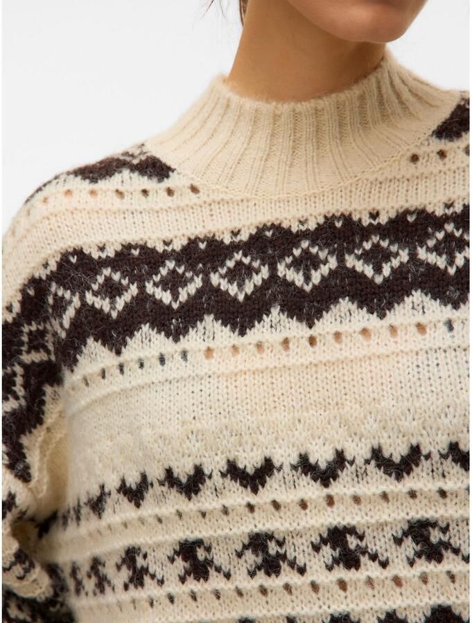 Vero Moda Gebreide trui VMAMPLE LS HIGH NECK PULLOVER BOO - Foto 2