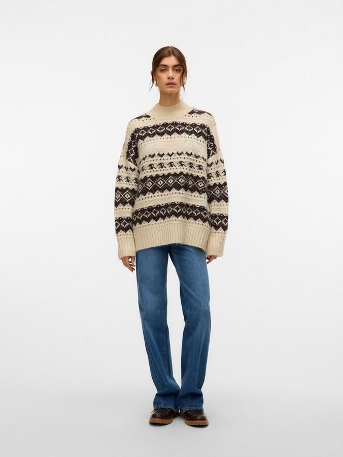 Vero Moda Gebreide trui VMAMPLE LS HIGH NECK PULLOVER BOO - Foto 4