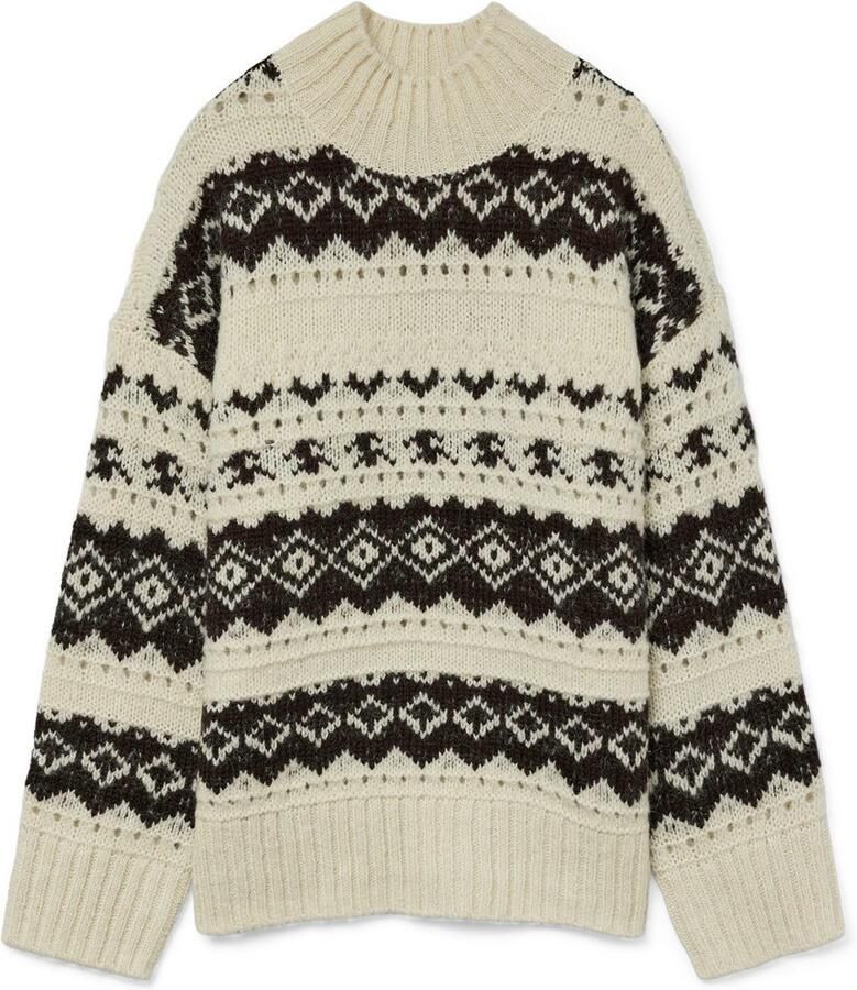 Vero Moda Gebreide trui VMAMPLE LS HIGH NECK PULLOVER BOO