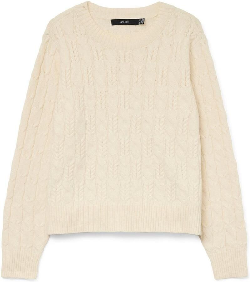 Vero Moda Regular fit gebreide pullover met kabelpatroon model 'ARIES'
