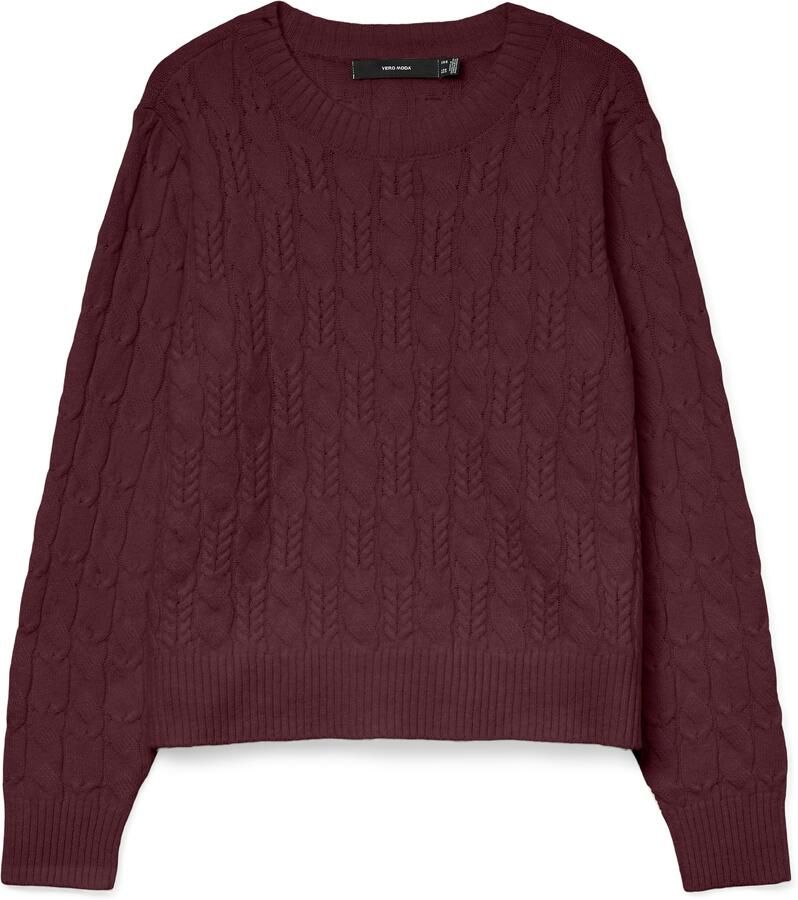Vero Moda Regular fit gebreide pullover met kabelpatroon model 'ARIES'