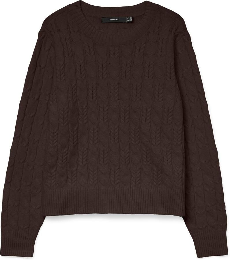 Vero Moda Regular fit gebreide pullover met kabelpatroon model 'ARIES'