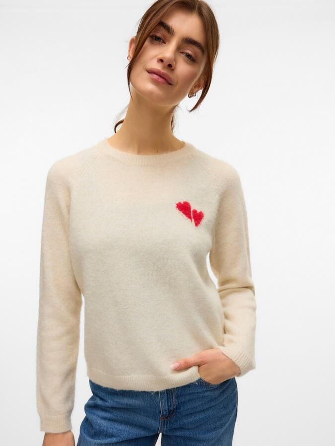 Vero Moda Gebreide trui VMBAM LS O-NECK PULLOVER BOO ENT - Foto 6