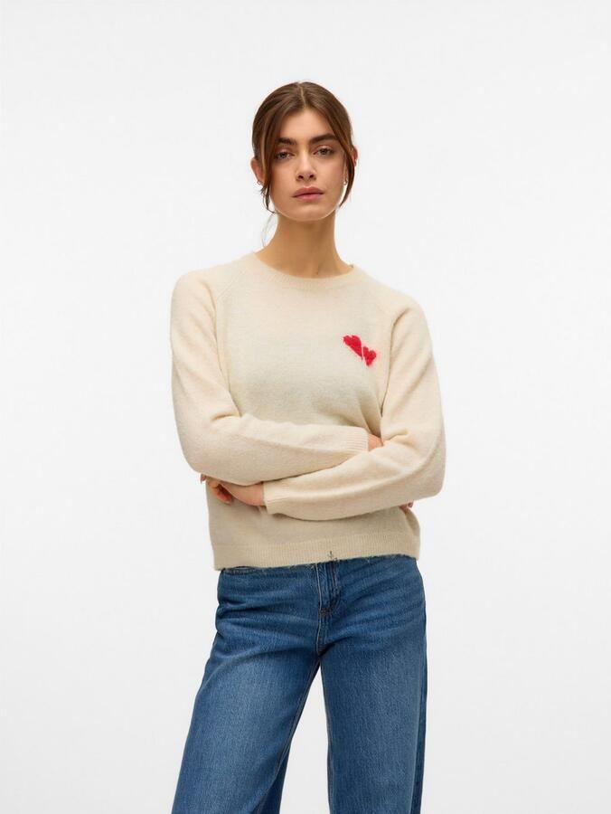 Vero Moda Gebreide trui VMBAM LS O-NECK PULLOVER BOO ENT - Foto 3
