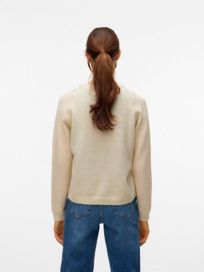 Vero Moda Gebreide trui VMBAM LS O-NECK PULLOVER BOO ENT - Foto 4