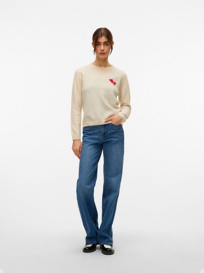 Vero Moda Gebreide trui VMBAM LS O-NECK PULLOVER BOO ENT - Foto 5