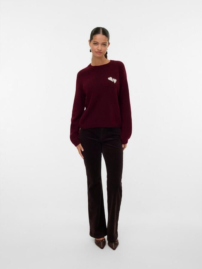 Vero Moda Gebreide trui VMBAM LS O-NECK PULLOVER BOO ENT - Foto 4