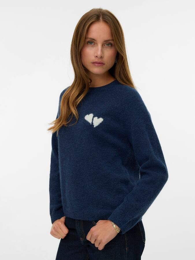 Vero Moda Gebreide trui VMBAM LS O-NECK PULLOVER BOO ENT - Foto 5