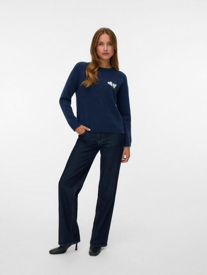 Vero Moda Gebreide trui VMBAM LS O-NECK PULLOVER BOO ENT - Foto 4