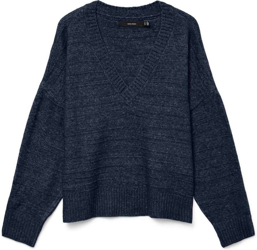 Vero Moda Gebreide trui VMBOOM STRUCTURE LS V-NECK PULLOVER BOO