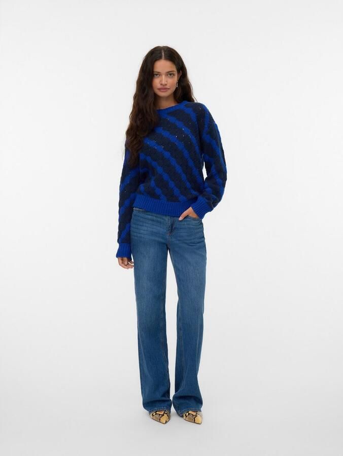 Vero Moda Gebreide trui VMBUBLY LS O-NECK PULLOVER BOO - Foto 3