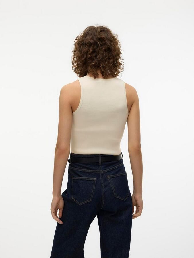 Vero Moda Gebreide trui VMGINNY SL O-NECK CROP TOP NOOS - Foto 3