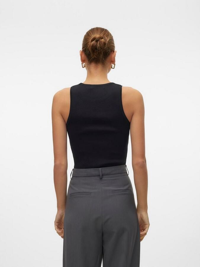 Vero Moda Gebreide trui VMGINNY SL O-NECK CROP TOP NOOS - Foto 3