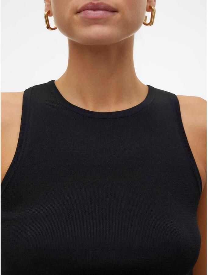 Vero Moda Gebreide trui VMGINNY SL O-NECK CROP TOP NOOS