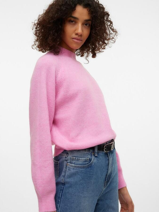 Vero Moda Gebreide trui VMLEAF LS HIGH NECK PULLOVER ENT - Foto 4