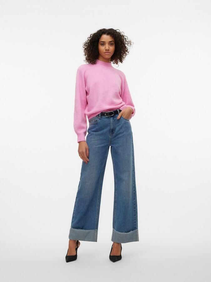 Vero Moda Gebreide trui VMLEAF LS HIGH NECK PULLOVER ENT - Foto 5