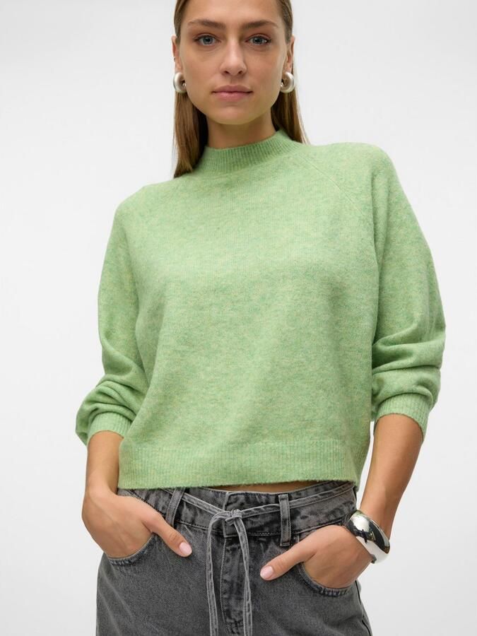 Vero Moda Gebreide trui VMLEAF LS HIGH NECK PULLOVER ENT - Foto 4