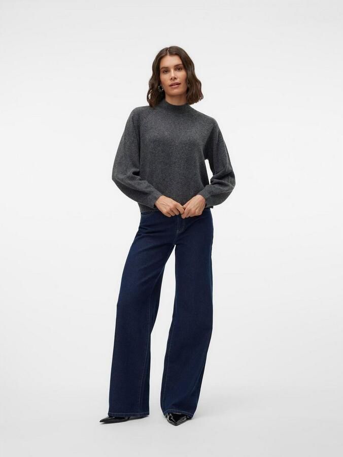 Vero Moda Gebreide trui VMLEAF LS HIGH NECK PULLOVER ENT - Foto 5