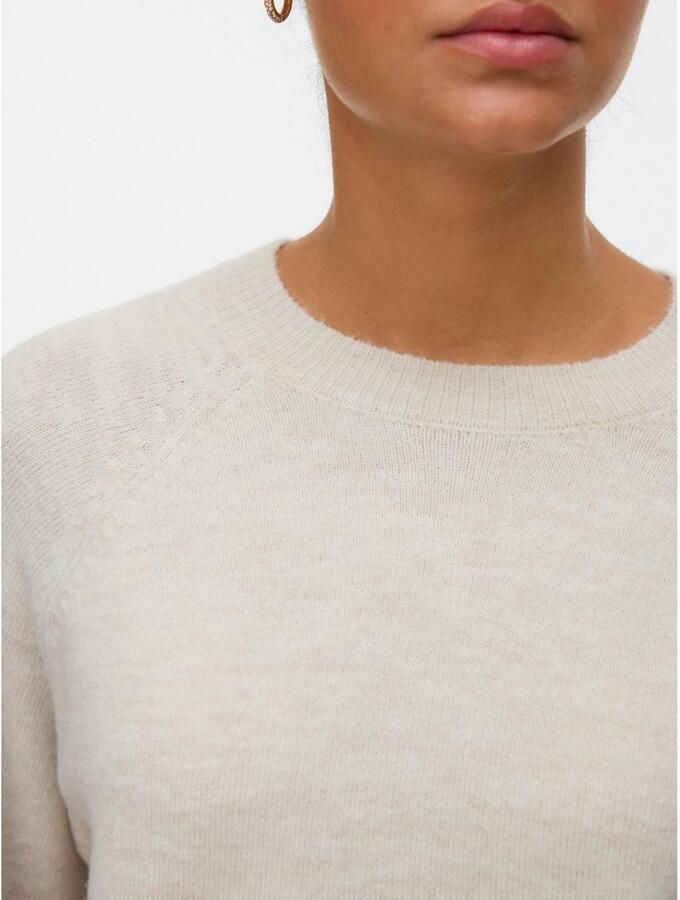 Vero Moda Gebreide trui VMLEFILE 3 4 O-NECK PULLOVER NOOS