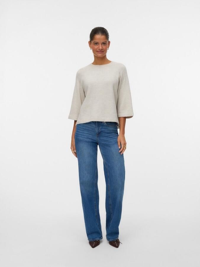 Vero Moda Gebreide trui VMLEFILE 3 4 O-NECK PULLOVER NOOS - Foto 3