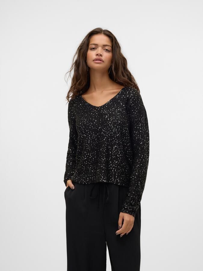 Vero Moda Gebreide trui VMLEILANI NEW LS V-NECK PULLOVER REP - Foto 5