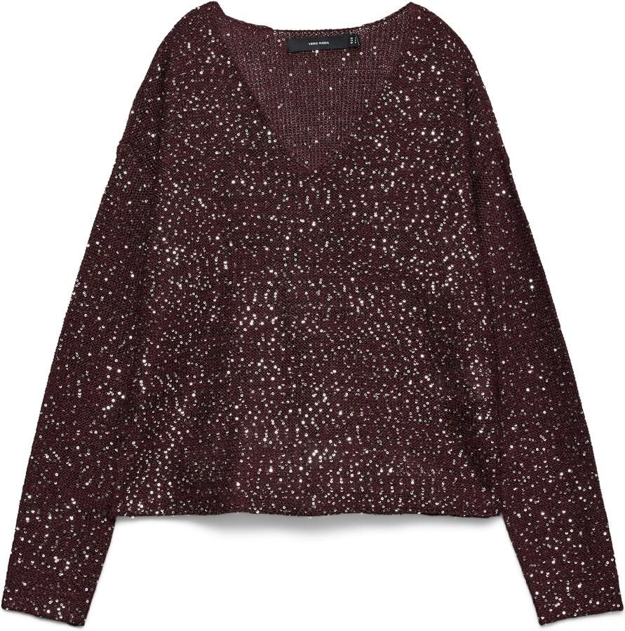 Vero Moda Gebreide trui VMLEILANI NEW LS V-NECK PULLOVER REP