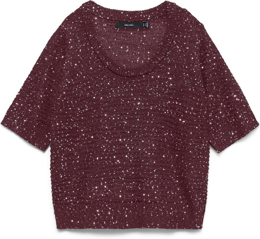 Vero Moda Gebreide trui VMLEILANI STITCH 2 4 U-NECK PULLOVER