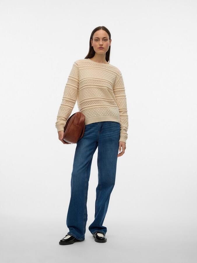 Vero Moda Gebreide trui VMLEO LS O-NECK PULLOVER BF - Foto 5