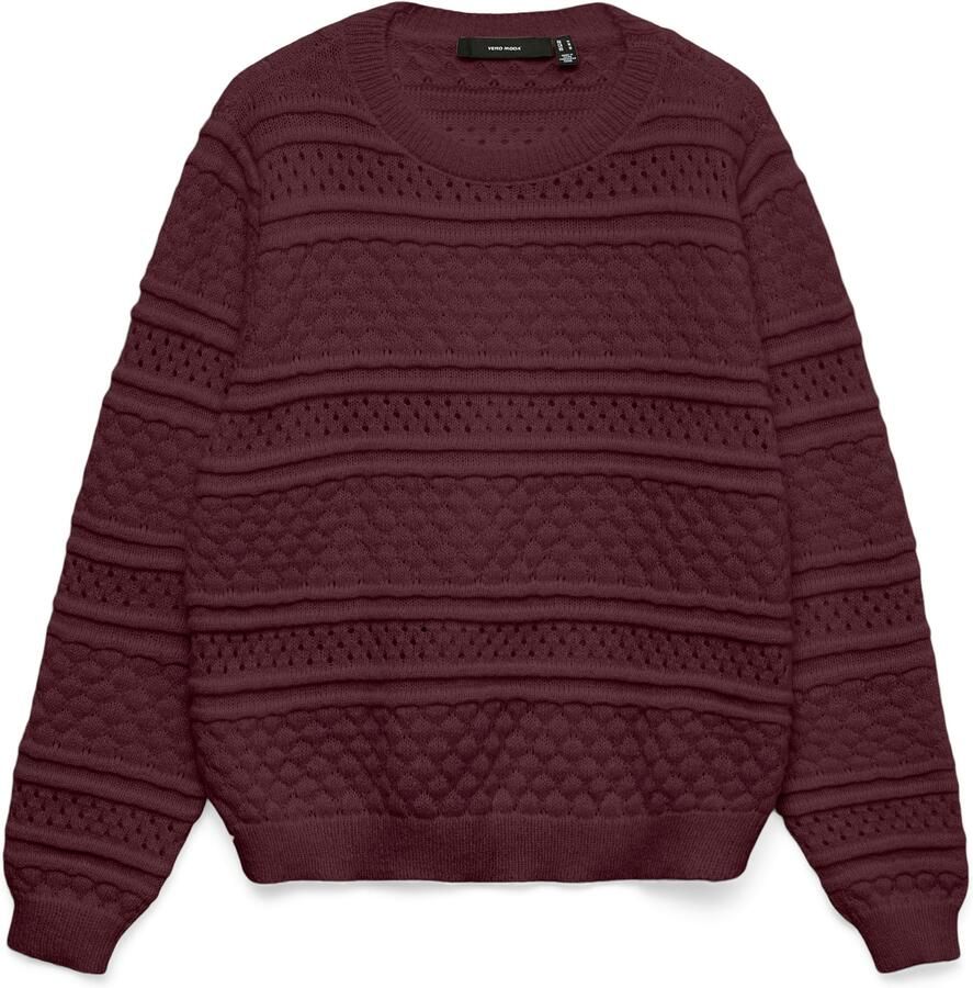 Vero Moda Gebreide trui VMLEO LS O-NECK PULLOVER BF
