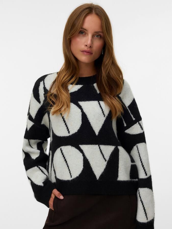Vero Moda Regular fit gebreide pullover met wol model 'LOVE' - Foto 5