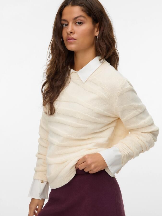 Vero Moda Gebreide trui VMMALOU LS O-NECK PULLOVER BOO - Foto 5