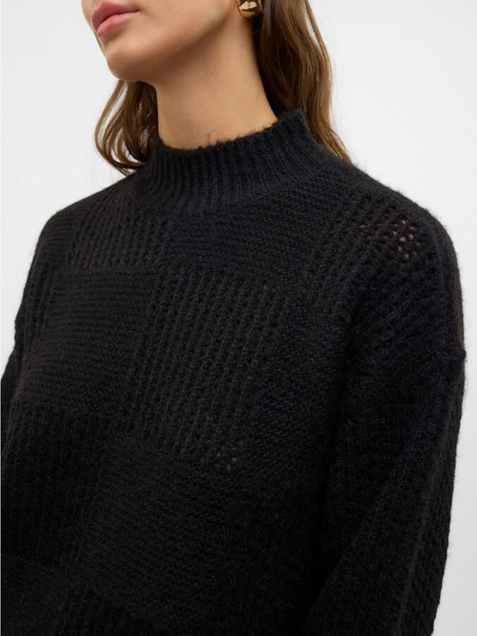 Vero Moda Regular fit gebreide pullover met opstaande kraag model 'MOON' - Foto 3