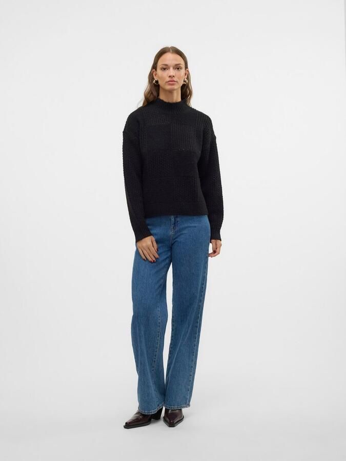 Vero Moda Regular fit gebreide pullover met opstaande kraag model 'MOON' - Foto 4