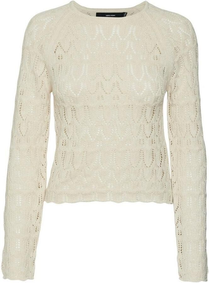 Vero Moda Regular fit gebreide pullover van ajourtricot model 'NEW FABIENNE' - Foto 5