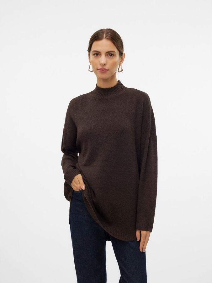 Vero Moda Gebreide trui VMPLAZA LS HIGHNECK LONG PULLOVER GA BOO - Foto 3