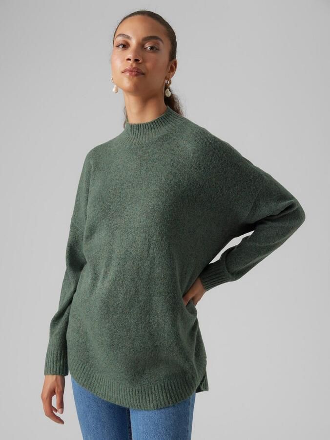 Vero Moda Gebreide trui VMPLAZA LS HIGHNECK LONG PULLOVER GA BOO - Foto 2