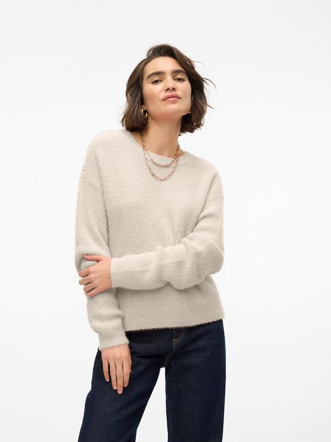 Vero Moda Gebreide trui VMPUFF LS O-NECK PULLOVER BOO - Foto 4