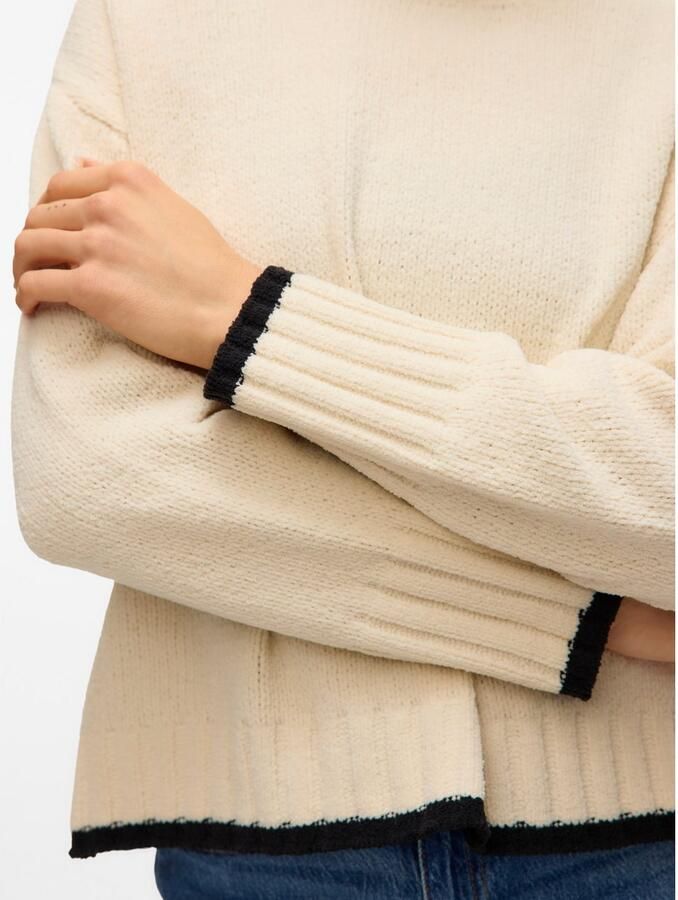 Vero Moda Regular fit gebreide pullover met contrastzoom model 'SHADOW' - Foto 2
