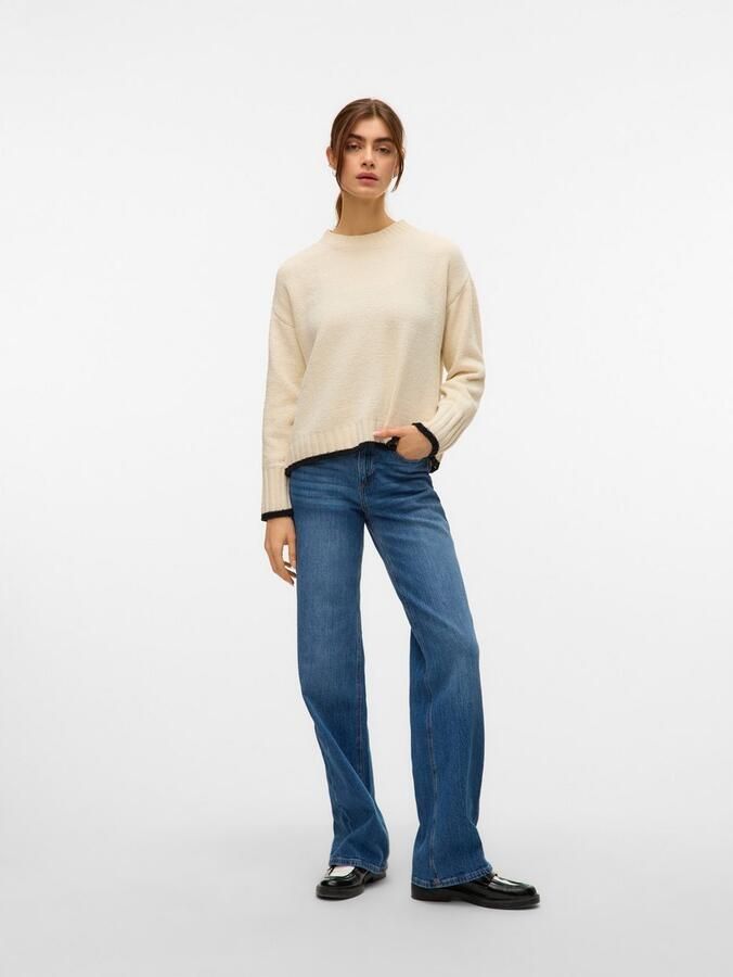 Vero Moda Regular fit gebreide pullover met contrastzoom model 'SHADOW' - Foto 4
