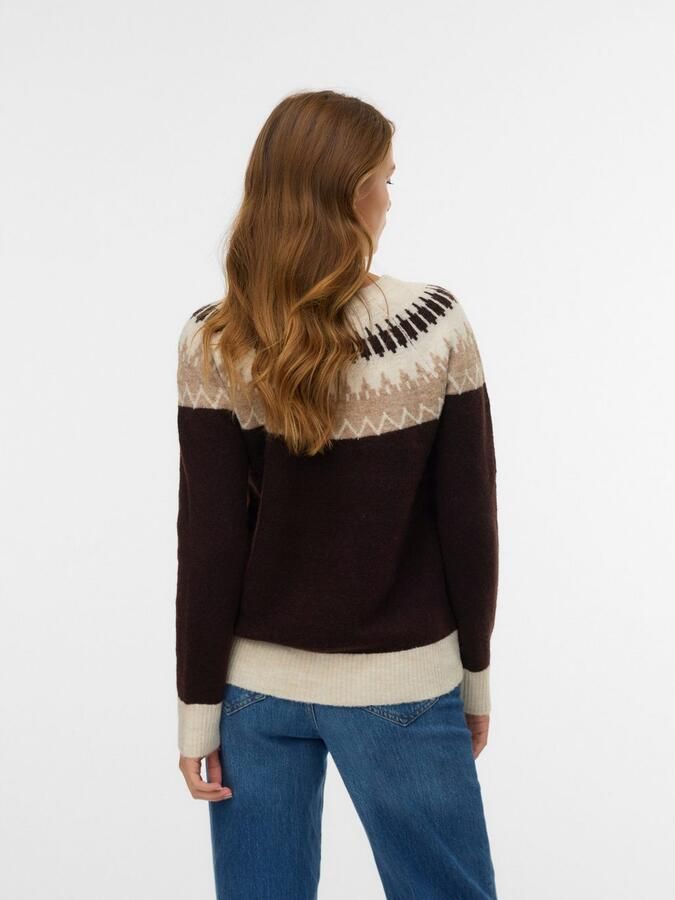 Vero Moda Gebreide trui VMSIMONE LS NORDIC PULLOVER GA REP BOO - Foto 4