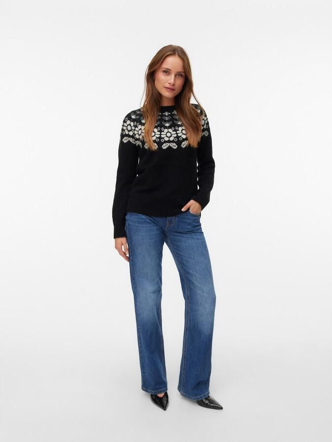 Vero Moda Gebreide trui VMSIMONE LS NORDIC PULLOVER GA REP BOO - Foto 4