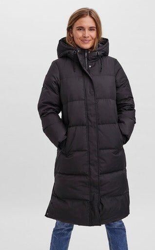 Vero Moda Gewatteerde lange jas met capuchon model 'ERICAHOLLY' - Foto 6