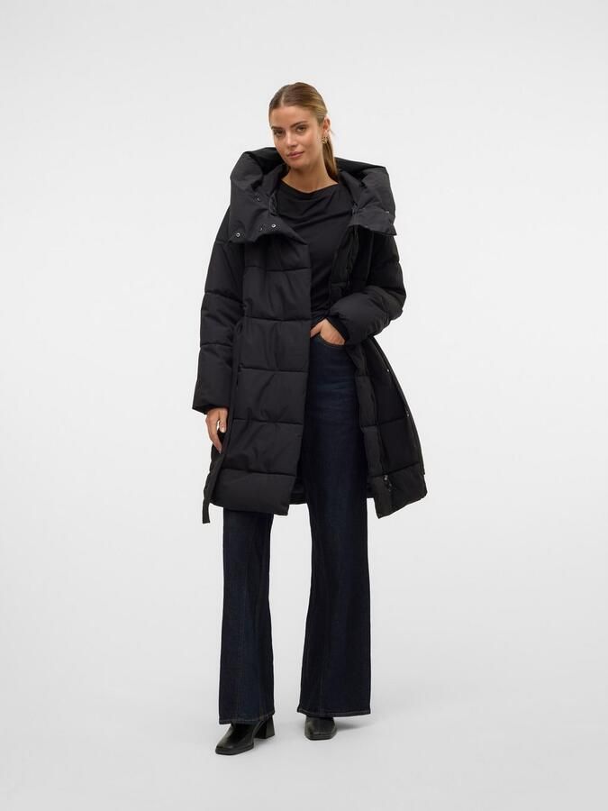 Vero Moda Gewatteerde jas VMLEONIEKATE COAT GA NOOS met een afneembare bindceintuur - Foto 4