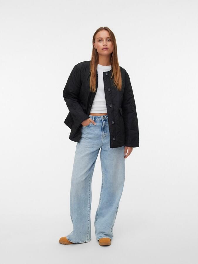 Vero Moda Regular fit gewatteerd jack met enkele knoopsluiting model 'MILLIE' - Foto 4