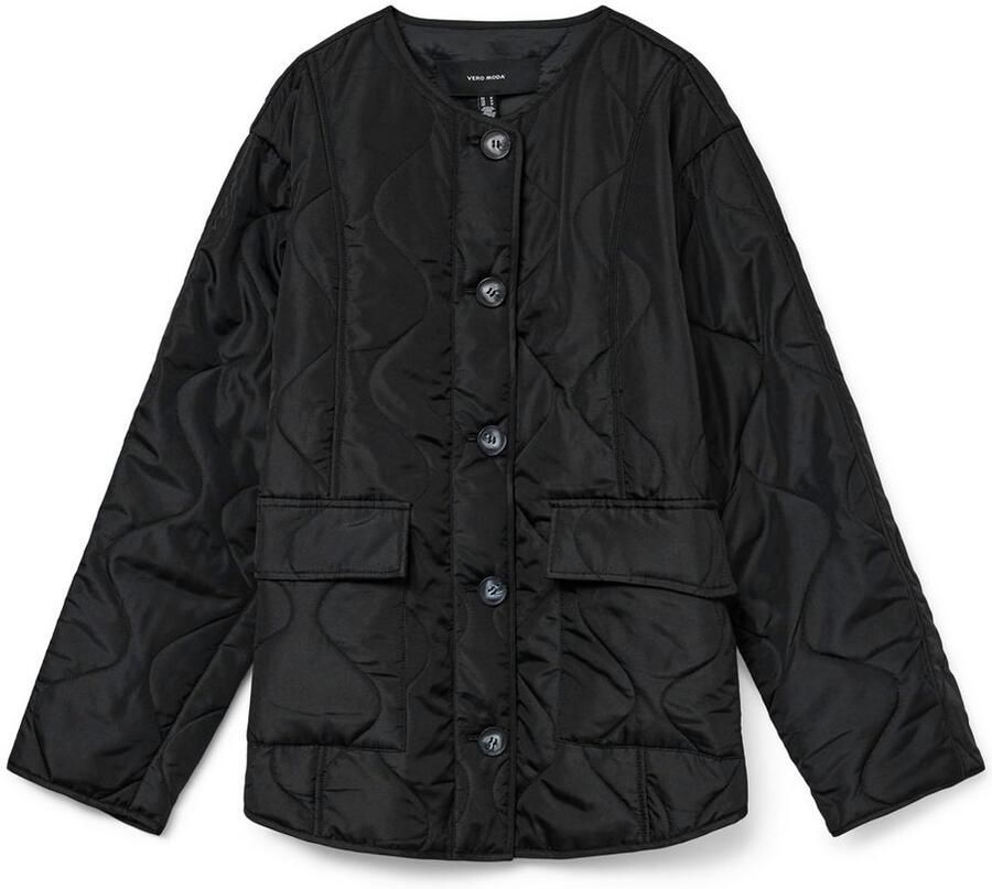 Vero Moda Regular fit gewatteerd jack met enkele knoopsluiting model 'MILLIE'